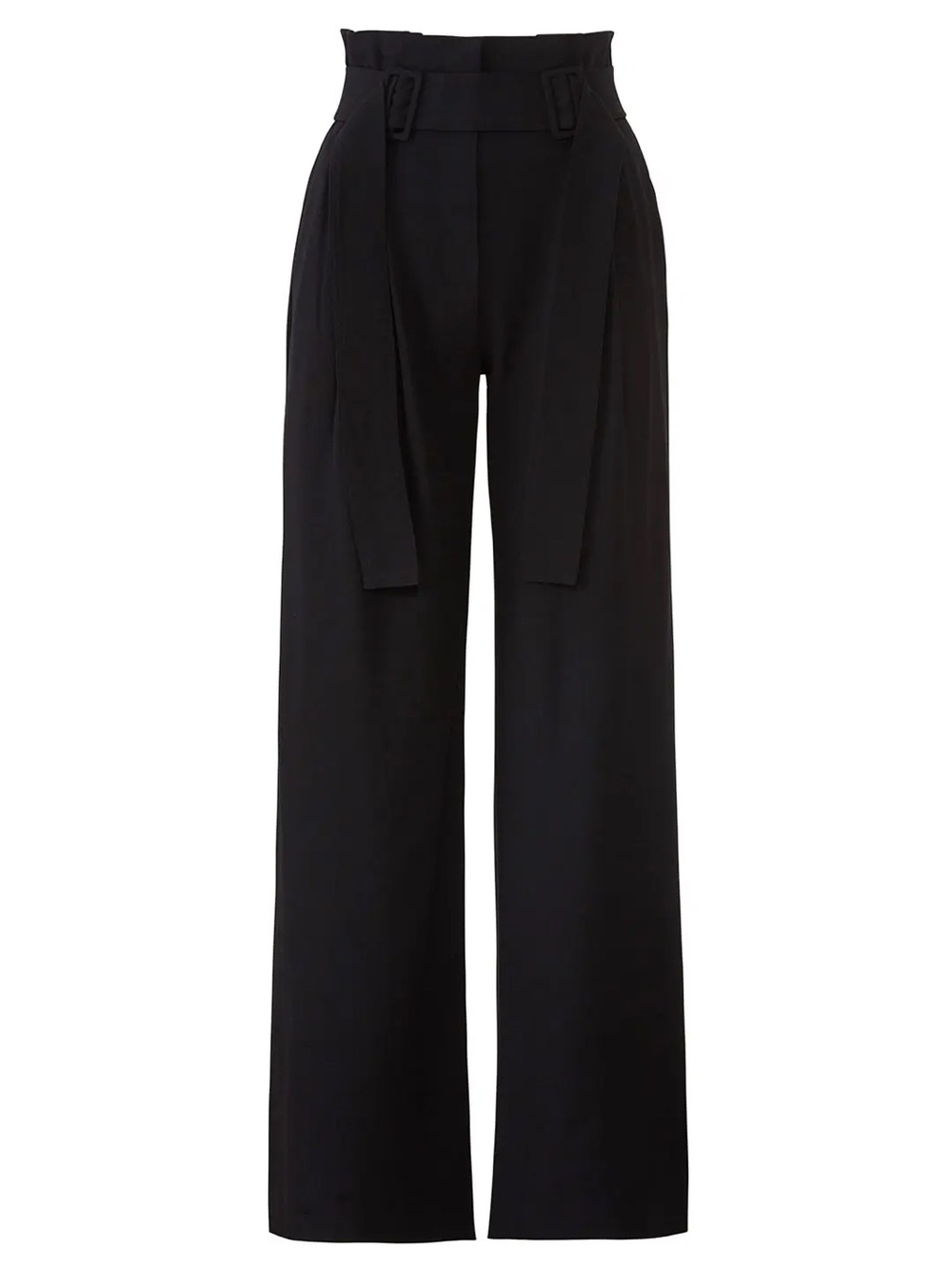10 Crosby Derek Lam Black High-Waist Wide-Leg Trousers